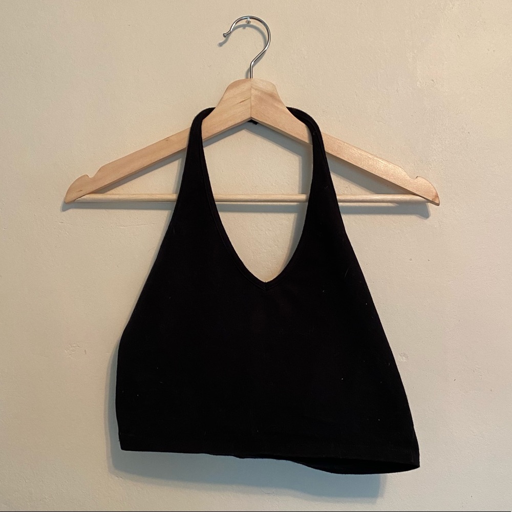 Cropped halter top